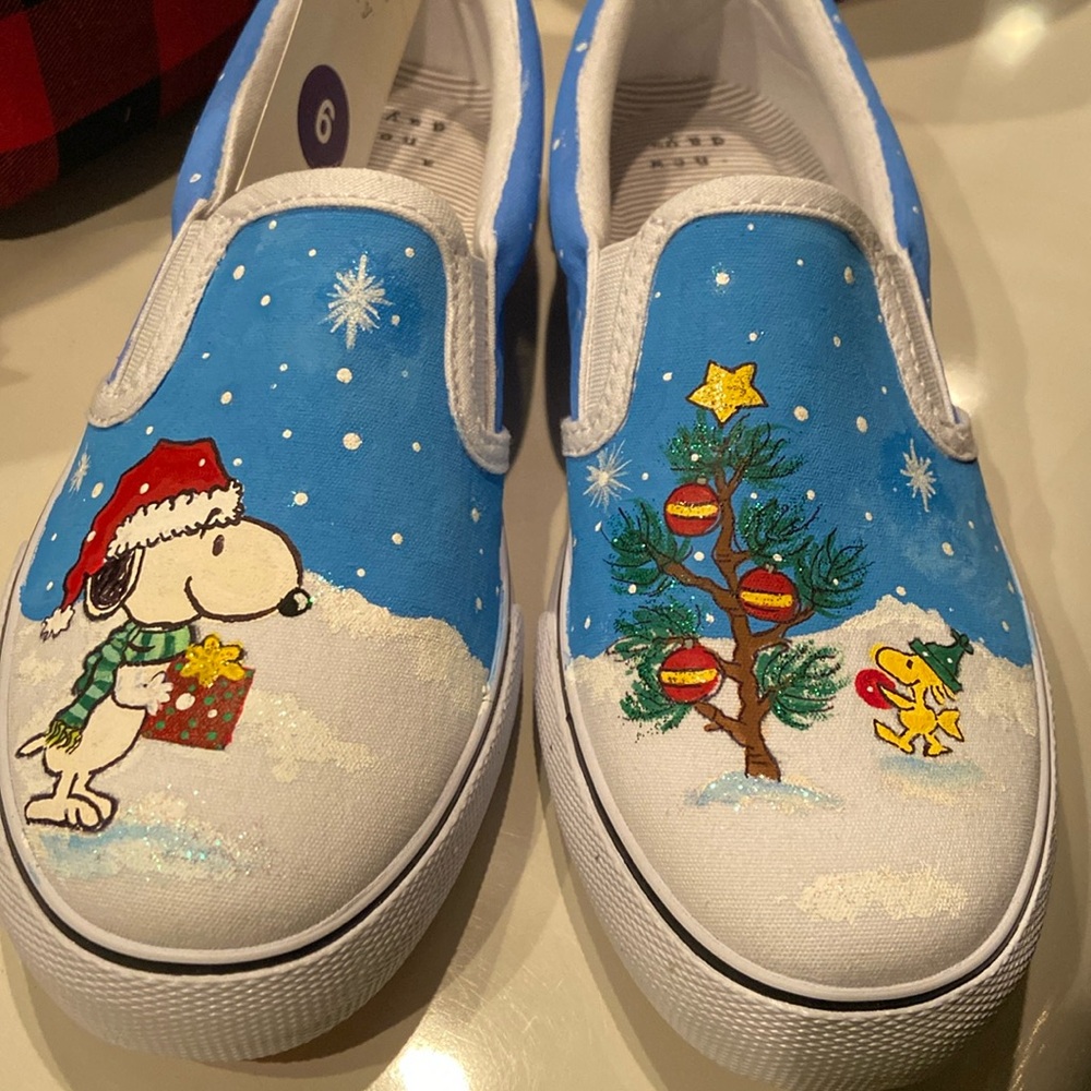 Hand painted slip on’s